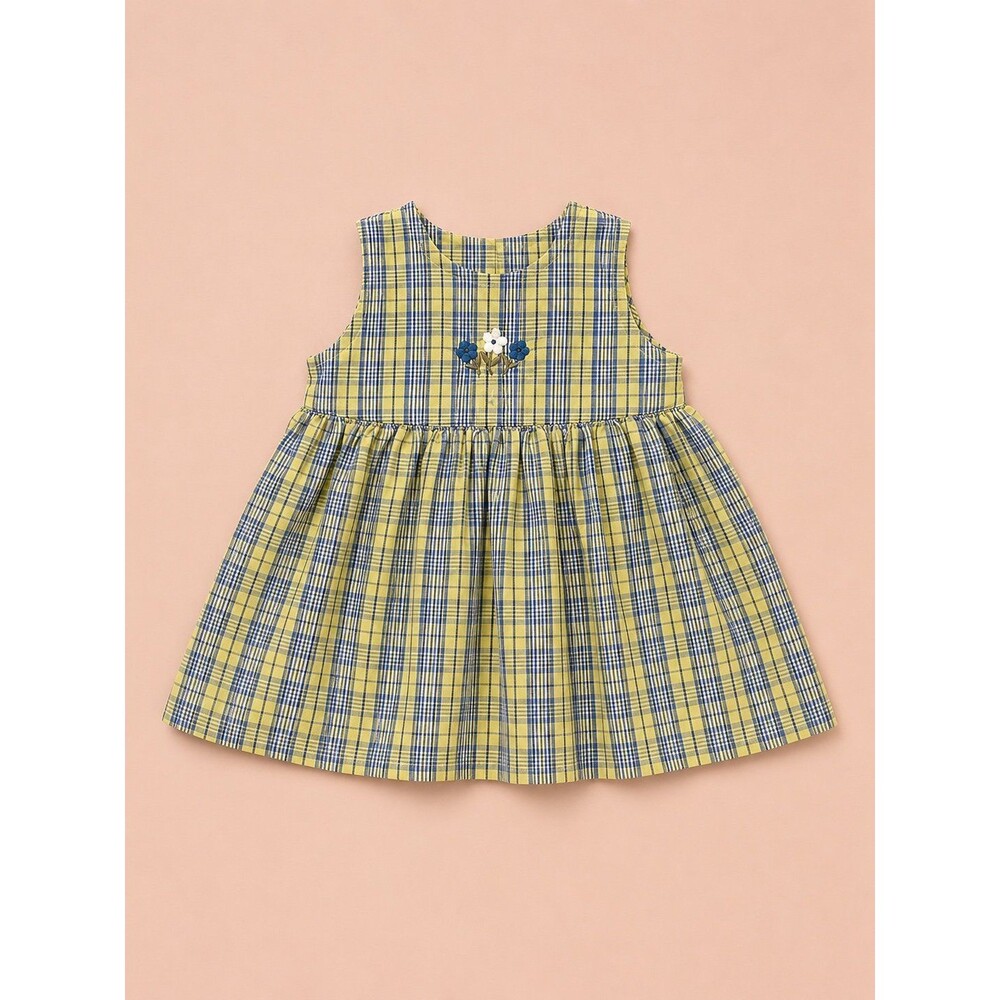 Vintage The Children’s Place Plaid Baby Dress 3-6 Months Embroidered Cottagecore